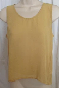 Reg Size S Iris Basic Semi Sheer Shell Top Crossover Back  Soft Mustard Color - Picture 1 of 4