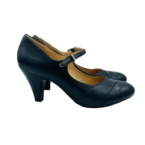 Naturalizer Heels Womens Size 8M Black Layton Mary Jane Block Career Office Shoe - Picture 1 of 11