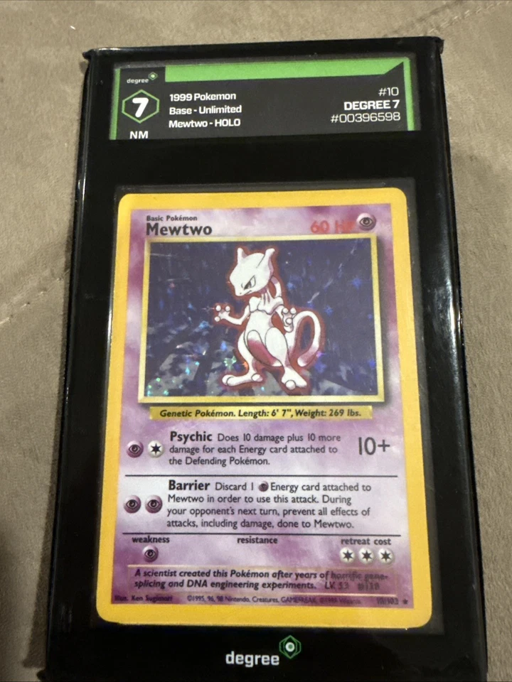 Pokémon Base Set Mewtwo Holo Degree 7 - Image 1 of 1