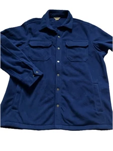 Duluth Jacket Men’s XL Blue Fleece Snap Button Long Sleeve Outdoor Heavy - Picture 1 of 9