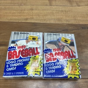 1989 Fleer Baseball - 2 Factory Sealed Cello Packs - Picture 1 of 2