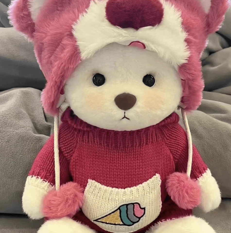 Teddy Bear Plush – Soft Cuddly Bear for Kids, Cute Teddy Bear with Dress - image 1 of 4