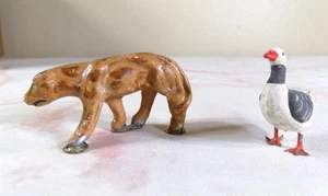 Vintage Animals Lead Cougar and Composite Seagull - Picture 1 of 6