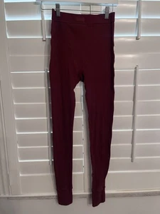 Leggings Skims cotone costina rosso bordeaux piccolo - Foto 1 di 4