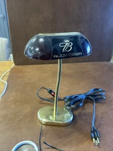 Vintage Budweiser Beer Gooseneck Desk Lamp Switch 12 Ft Chord Works WOW - Picture 1 of 17
