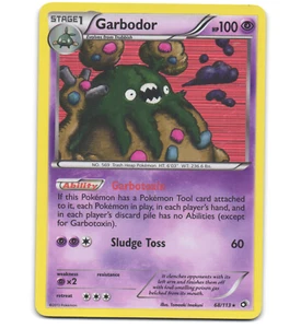 Tarjeta holográfica Pokémon 2013 juego moderado Garbodor 68/113 Legendary Treasures - Imagen 1 de 1