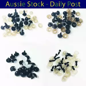 20pcs Teddy Bear Safety Eyes Dolls Toy Animal Felting 5-20mm Toys Bear Doll Plas - Picture 1 of 18