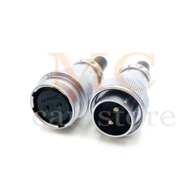 WS24 25A 2Pin Waterproof Power Connector IP44,Aviation Cable Plug Socket - Image 1 of 4
