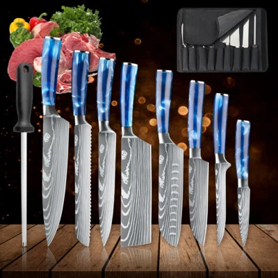 Küchenmesser Profi Kochmesser Japanisches Damast Edelstahl Santoku Messer Scharf - Bild 1 von 4