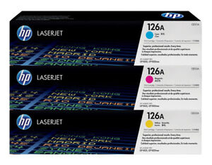 Original HP Toner 126a 3er Set Color LaserJet CP1025nw Pro 100 MFP M175A M175NW