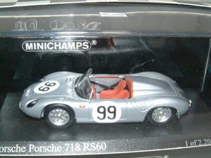 1/43 PORSCHE 718 RS60 1960 SCHAUINSLAND HILL ESCALADA GANADOR #99 WALTER, MINICHAMPS - Imagen 1 de 1