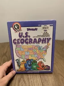 Dinosoft de geografía de los Estados Unidos para DOS y Macintosh caja grande PC SELLADO - Imagen 1 de 3