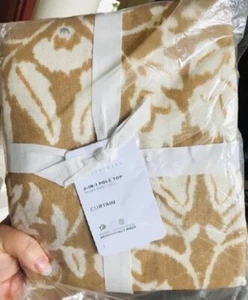 Pottery Barn Zama Floral Drapes Set 2 Yellow Gold 50x 84 Alessandra Blackout 🦩 - Picture 1 of 2