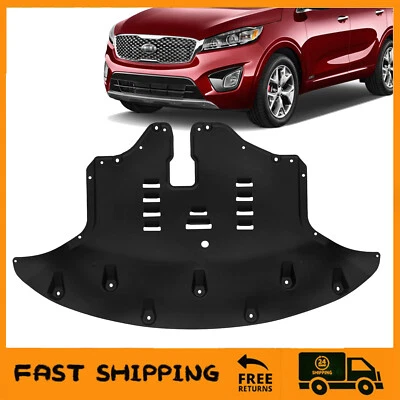 Protectores contra salpicaduras de motor para Kia Sorento 2016-2020 sin almohadilla de aluminio negro Foto 1 de 4