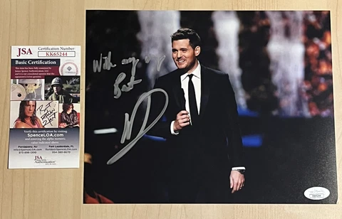 MICHAEL BUBLE HAND SIGNED 8X10 PHOTO AUTOGRAPHED LEGENDARY SINGER JSA COA Cover