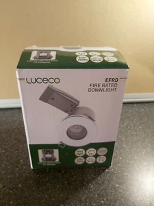 1 x LUCECO EFRD Fire Rated Downlight, polished chrome GU10 fitting, tilt bez - Picture 1 of 4