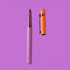 Sombrero Otto, pluma estilográfica, diseño n.o 03, naranja mate y púrpura/magenta, M - Imagen 1 de 4