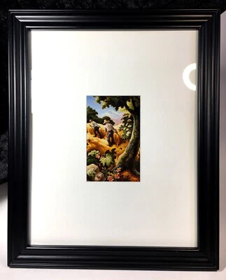 Impresión artística de verano de Thomas Hart Benton July Hay Farmers Missouri enmarcada 13X16 Foto 1 de 3
