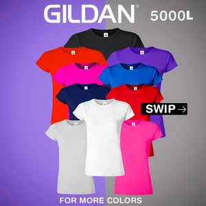 Gildan Ladies Heavy Cotton Women Plain Short Sleeve Blank T Shirt New Gift Tee - Picture 1 of 12