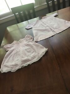 Feltman Brothers PINK Baby Girl Lace Ruffle Embroidered Pintucks Dress & Jacket