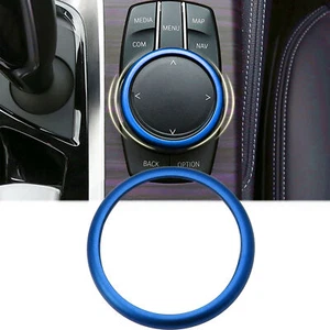 Blue Interior Multi-Media Control Knob Cover Ring For BMW F22 F30 F32 F10 F25 - Foto 1 di 11