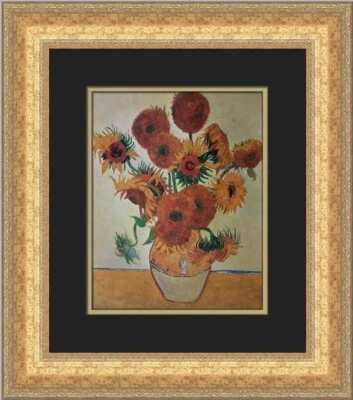 Vincent Van Gogh Still Life Vase with Fifteen Sunflowers Custom Framed Print - Image 1 of 2