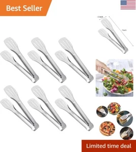 Premium Stainless Steel Buffet Tongs Set - Corrosion Resistant 6-Piece Bundle - Picture 1 of 9