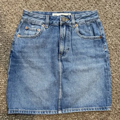 Mini falda vaquera de mezclilla talla 0 ajustada 100 % algodón de ASOS Foto 1 de 4