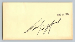 Frank Gifford HOF AUTO Firmata carta indice 3x5 firma autografa - Foto 1 di 2