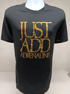 NIKE DRI-FIT MENS LARGE BLACK JUST ADD ADRENALINE SHORT SLEEVE T-SHIRT - Picture 1 of 12