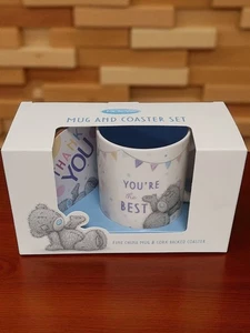 Me to You Mug and Cork Backed Coaster Set – Fine China Mug with "You're the Best - Foto 1 di 6