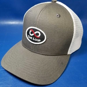 The Loop logo drug checking service patch Baseball Hat gray white adjustable - Picture 1 of 7
