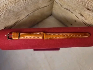 Original Hamilton Lederband Armband 14 mm hellbraun 100 % echt  - Bild 1 von 4