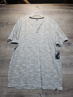 PONY Hombre Mezcla Algodón-Poliéster Gris Claro Henley Camiseta Manga Corta Talla XL Foto 1 de 4