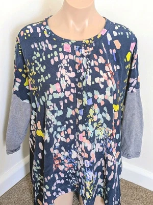 VERGE NZ 'Confetti' top L (AU 12-16) colourful quirky Multi-pattern - image 1 of 4