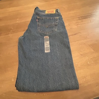 Jeans Levis 511 Para Hombres 34x36 Azul Denim Cremallera Mosca Pierna Recta 5 Bolsillos *MARCA* NUEVO Foto 1 de 4