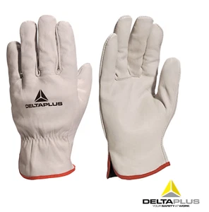 Delta Plus Venitex Grey Full Grain Leather Top Quality Safety Work Gloves FBN49