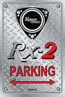 Metal Parking Sign  Rotary Mazda Style RX-2#01 - Checkerplate Look