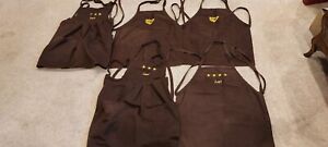 Lot of Cracker Barrel Apron Brown Yellow One Size Embroidered Employee Uniform