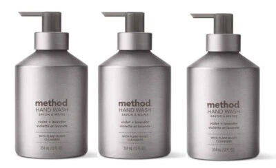 3 ~ Method Hand Wash Violet+Lavender Plant Based Cleansers Aluminum Bottle 12 oz - Image 1 of 4