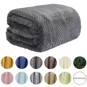 Dreamscene Luxury Popcorn Waffle Coperta Grande Caldo Pile Lancio Sopra Letto Viaggio - Foto 1 di 95