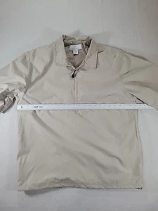 North End Men's M Beige 1/4 Zip Short Sleeve Pullover Golf Windbreaker Crosstex - Picture 1 of 13