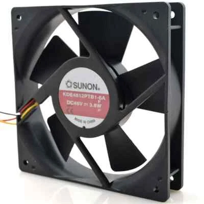 SUNON Cooling Fan KDE4812PTB1 - 6A 48V 3.8W 12CM 12025 120x120x25mm 4.8"x4.8"x1" - Image 1 of 4