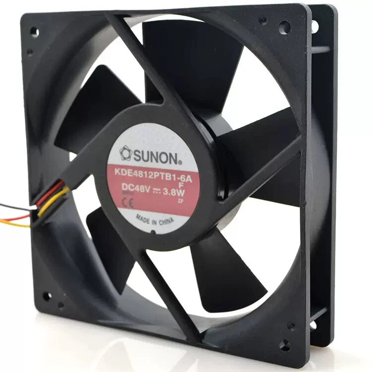 SUNON Cooling Fan KDE4812PTB1 - 6A 48V 3.8W 12CM 12025 120x120x25mm 4.8"x4.8"x1" - Image 1 of 4