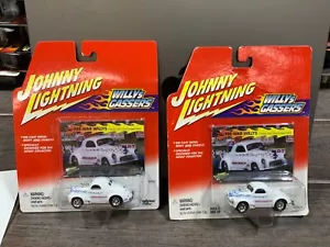 JOHNNY LIGHTNING WILLYS GASSERS PRE-WAR WILLYS WHITE - Picture 1 of 1