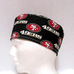 San Francisco 49ers Mens Surgical Scrub Hat, Skull Cap, Chemo Cap, One Size - Picture 1 of 4