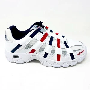 K-Swiss ST429 White Peacoat Mars Red Mens Casual Shoes Sneakers 03181 116 - Picture 1 of 6