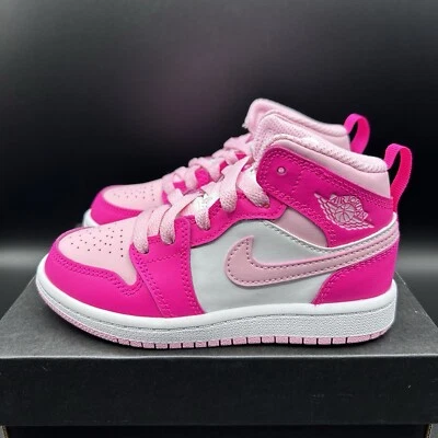 Nike AIR Jordan 1 Mid Fierce Pink FD8781-116 Sz 10.5c Preschool - Изображение 1 из 4
