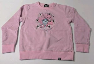 Denimicity Sweatshirt Girls 12/13 Pink Graphic Medusa Long Sleeve - Picture 1 of 5