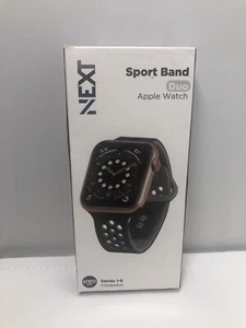 NEXT - Sport Band DUO Watch Strap for Apple Watch 38mm, 40mm Black - Picture 1 of 2